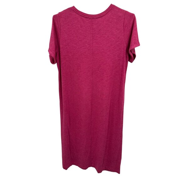 Jessica Simpson Raspberry Red Midi T-Shirt Casual Lounge Short Sleeve Dress XXL - Picture 5 of 7
